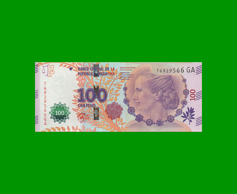 PESOS 3er DISEÑO $100,00,BOT 4341, , AÑO 2017, ESTADO EXCELENTE+ .-