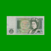 BILLETE DE INGLATERRA (GRAN BRETAÑA) 1 POUND, PICK 377a, ESTADO MUY BUENO+ .-
