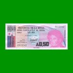 BONO DE LA RIOJA 50,00CTVOS DE AUSTRALES, EC 029, AÑO 1985, ESTADO SIN CIRCULAR.-