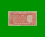 BILLETE DE CHILE $ 10,00, PICK 120, AÑO 1958/59, ESTADO BUENO .- - Imagen 2