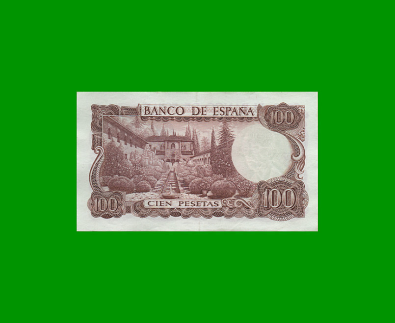 BILLETE DE ESPAÑA 100 PESETAS, PICK 152, AÑO 1970, ESTADO EXCELENTE+ .- - Imagen 2