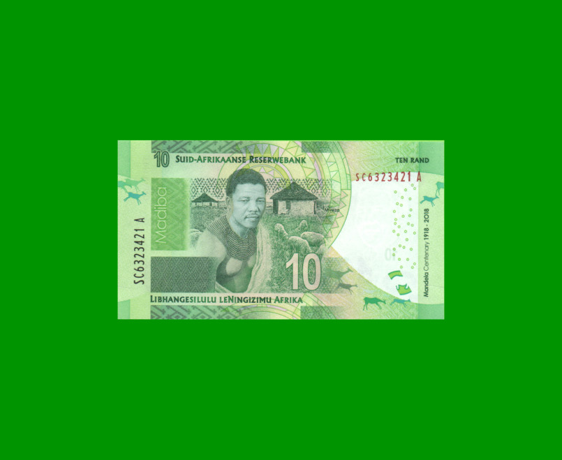 BILLETE DE SUDAFRICA 10 RAND, PICK 140, ESTADO SIN CIRCULAR.- - Imagen 2