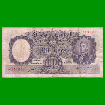 MONEDA NACIONAL $1.000,00, BOT 2130, AÑO 1949, ESTADO BUENO .-