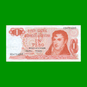 PESOS LEY 18.188 $1,00, BOT 2319a, AÑO 1974, ESTADO MUY BUENO+ .-