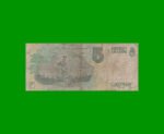 PESOS CONVERTIBLES 1er DISEÑO $5,00, BOT 3035, AÑO 1997, ESTADO BUENO.- - Imagen 2