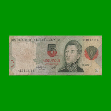 PESOS CONVERTIBLES 1er DISEÑO $5,00, BOT 3035, AÑO 1997, ESTADO BUENO.-