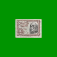 BILLETE DE ESPAÑA 1 PESETA, PICK 144, AÑO 1953, ESTADO MUY BUENO+ .-