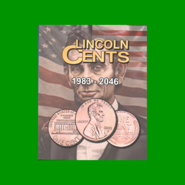 ÁLBUM VACIO PARA MONEDAS DE EEUU,  LINCOLN CENTS 1983 - 2046, NUEVO.-