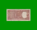 BILLETE DE CHILE $ 10,00, PICK 120, AÑO 1958/59, ESTADO BUENO+ .- - Imagen 2