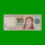 PESOS CONVERTIBLES 1er DISEÑO $10,00, BOT 3037, AÑO 1992, ESTADO BUENO .-