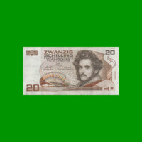 BILLETE DE AUSTRIA 20 SCHILLING, PICK 148, AÑO 1986, ESTADO BUENO+ .-