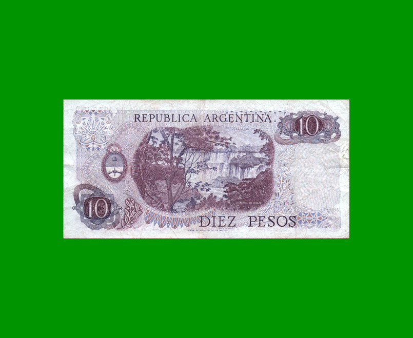 PESOS LEY 18.188 $10,00, BOT 2343, AÑO 1972, ESTADO MUY BUENO.- - Imagen 2