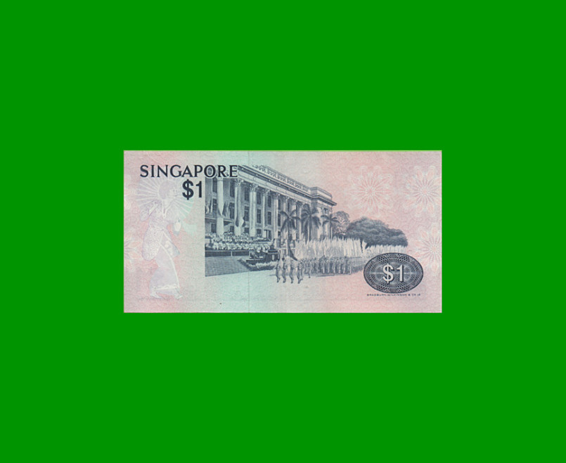 BILLETE DE SINGAPUR 1 DOLAR, PICK 9, ESTADO EXCELENTE+ .- - Imagen 2