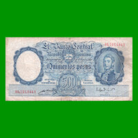 MONEDA NACIONAL $500,00, BOT 2094, AÑO 1951, ESTADO BUENO .-