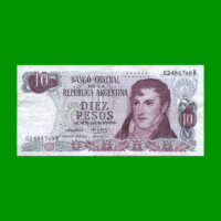 PESOS LEY 18.188 $10,00, BOT 2343, AÑO 1972, ESTADO MUY BUENO.-