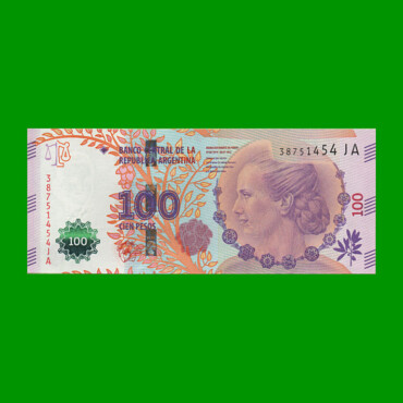 PESOS 3er DISEÑO $100,00,BOT 4344, AÑO 2017, ESTADO SIN CIRCULAR .-
