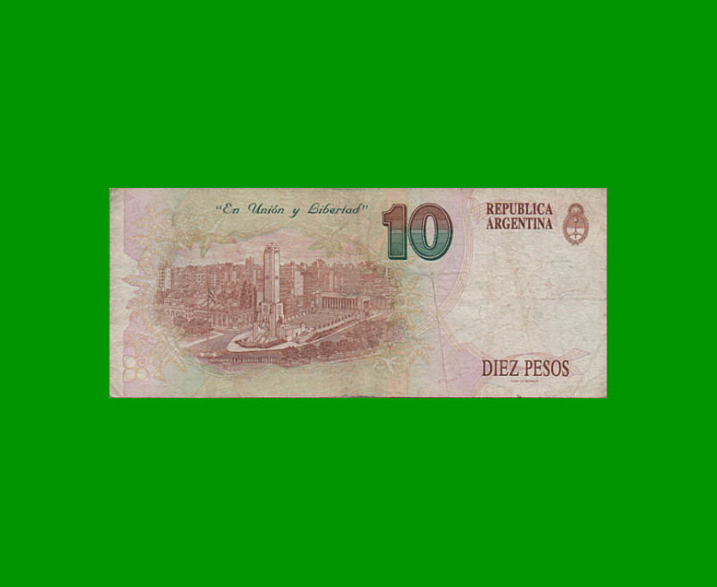 PESOS CONVERTIBLES 1er DISEÑO $10,00, BOT 3042, AÑO 1994, ESTADO BUENO.- - Imagen 2