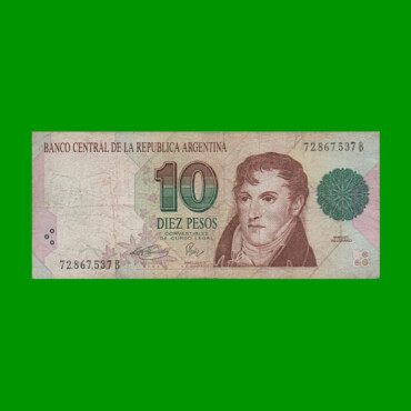 PESOS CONVERTIBLES 1er DISEÑO $10,00, BOT 3042, AÑO 1994, ESTADO BUENO.-