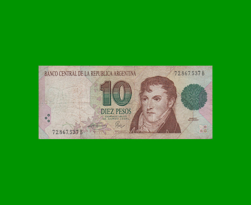 PESOS CONVERTIBLES 1er DISEÑO $10,00, BOT 3042, AÑO 1994, ESTADO BUENO.-