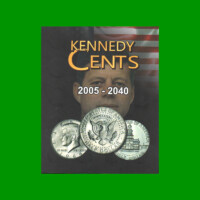 ÁLBUM VACIO PARA MONEDAS DE EEUU, KENNEDY CENTS 2005/2040, NUEVO.-