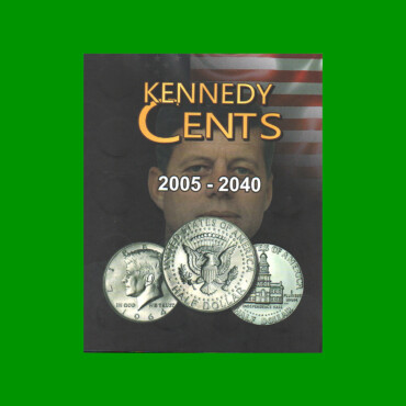 ÁLBUM VACIO PARA MONEDAS DE EEUU, KENNEDY CENTS 2005/2040, NUEVO.-