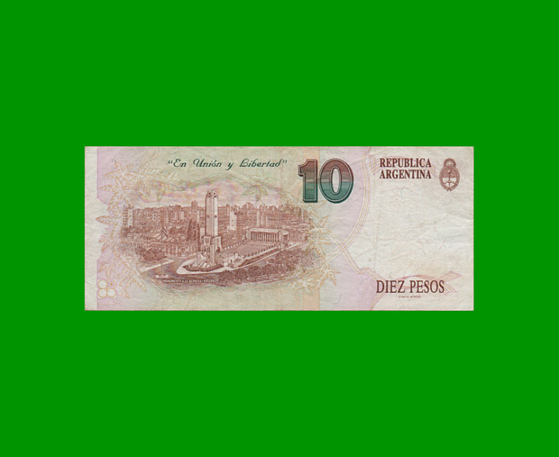 PESOS CONVERTIBLES 1er DISEÑO $10,00, BOT 3043, AÑO 1994, ESTADO MUY BUENO .- - Imagen 2