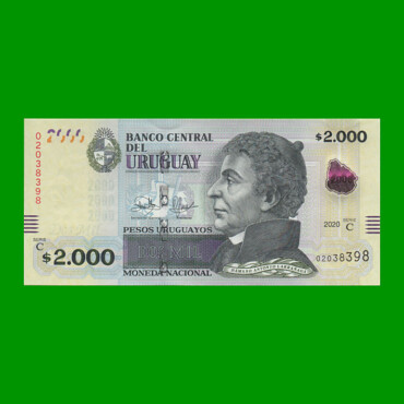 BILLETE DE URUGUAY $2.000,00 PICK 99b, AÑO 2020, SERIE C, ESTADO SIN CIRCULAR.-