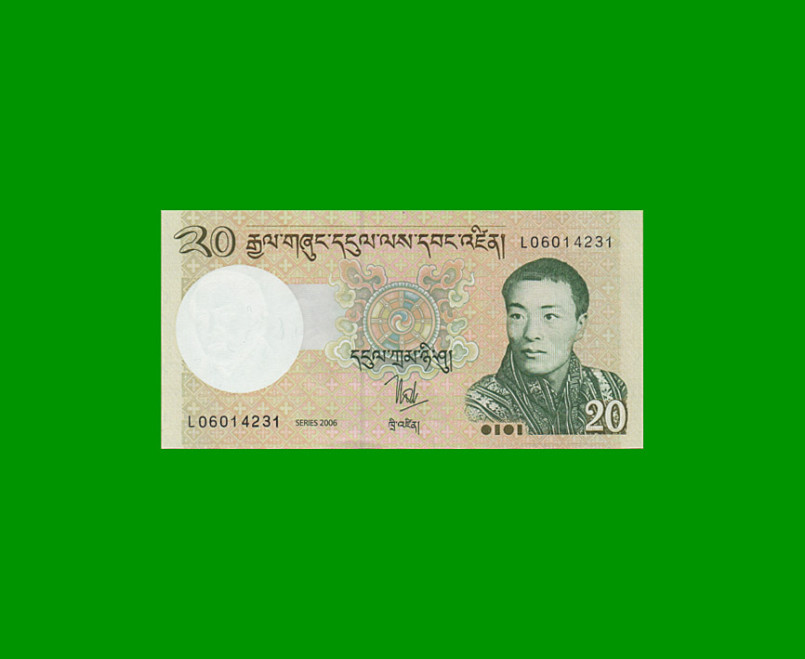 BILLETE DE BHUTAN 10 NGULTRUM, PICK 30a, ESTADO SIN CIRCULAR.-