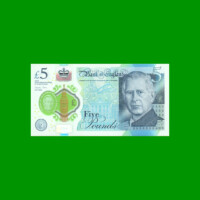 BILLETE DE INGLATERRA (GRAN BRETAÑA) 5 LIBRAS POLYMERO, PICK 398, AÑO 2023 ESTADO SIN CIRCULAR-