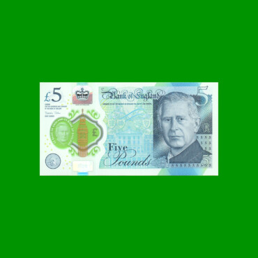 BILLETE DE INGLATERRA (GRAN BRETAÑA) 5 LIBRAS POLYMERO, PICK 398, AÑO 2023 ESTADO SIN CIRCULAR-