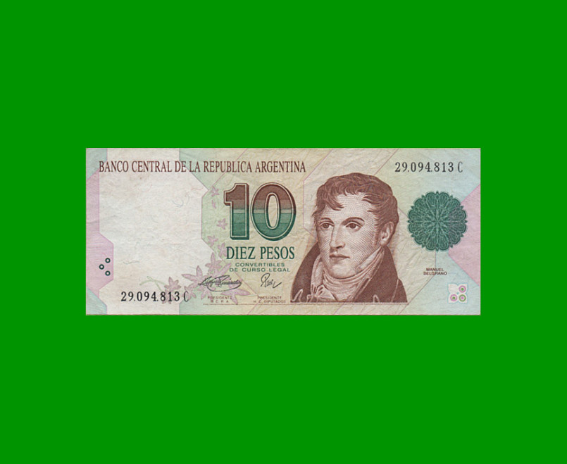 PESOS CONVERTIBLES 1er DISEÑO $10,00, BOT 3043, AÑO 1994, ESTADO MUY BUENO .-