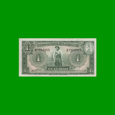 BILLETE DE PARAGUAY 1 GUARANI, PICK 18c, AÑO 1952, ESTADO SIN CIRCULAR