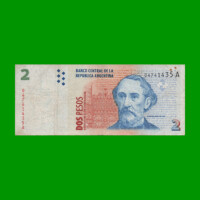 PESOS CONVERTIBLES 2do DISEÑO $2,00, BOT 3202, AÑO 1998, ESTADO BUENO+ .-