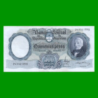 MONEDA NACIONAL $500,00, BOT 2120, AÑO 1966, ESTADO MUY BUENO+.-