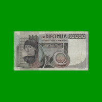 BILLETE DE ITALIA 10.000 LIRAS, PICK 106a, AÑO 1976, ESTADO BUENO .-
