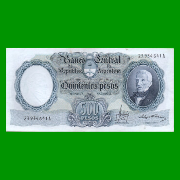 MONEDA NACIONAL $500,00, BOT 2120, AÑO 1966, ESTADO EXCELENTE+.-
