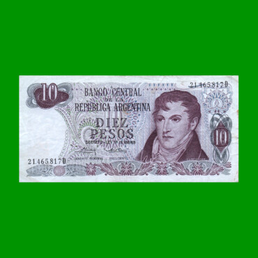 PESOS LEY 18.188 $10,00, BOT 2356a, AÑO 1975, ESTADO MUY BUENO.-