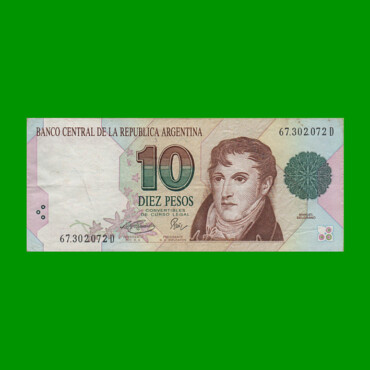 PESOS CONVERTIBLES 1er DISEÑO $10,00, BOT 3046, AÑO 1996, ESTADO MUY BUENO.-