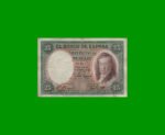 BILLETE DE ESPAÑA 25 PESETAS, PICK 81, AÑO 1931, ESTADO BUENO .-