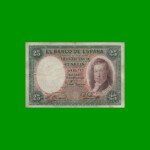 BILLETE DE ESPAÑA 25 PESETAS, PICK 81, AÑO 1931, ESTADO BUENO .-