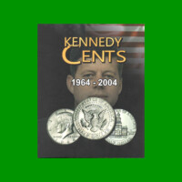 ÁLBUM VACIO PARA MONEDAS DE EEUU, KENNEDY CENTS 1964/2004, NUEVO.-