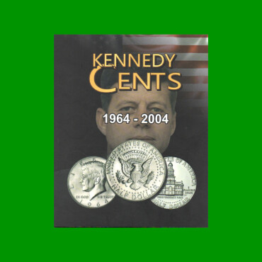 ÁLBUM VACIO PARA MONEDAS DE EEUU, KENNEDY CENTS 1964/2004, NUEVO.-
