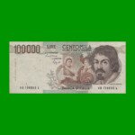BILLETE DE ITALIA 100.000 LIRAS, PICK 110a, AÑO 1983, ESTADO MUY BUENO+.-