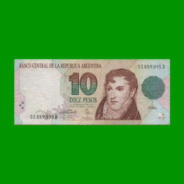 PESOS CONVERTIBLES 1er DISEÑO $10,00, BOT 3046, AÑO 1996, ESTADO MUY BUENO-.-