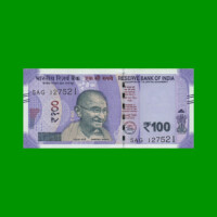 BILLETE DE INDIA 100 RUPIAS, PICK 112, AÑO 2018, ESTADO SIN CIRCULAR.-
