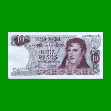 PESOS LEY 18.188 $10,00, BOT 2359, AÑO 1976, ESTADO EXCELENTE- .-