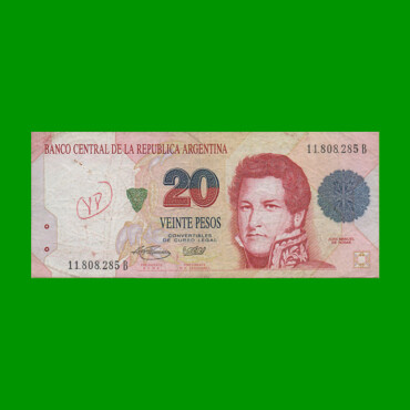 PESOS CONVERTIBLES 1er DISEÑO $20,00, BOT 3058, AÑO 1996, ESTADO BUENO.-
