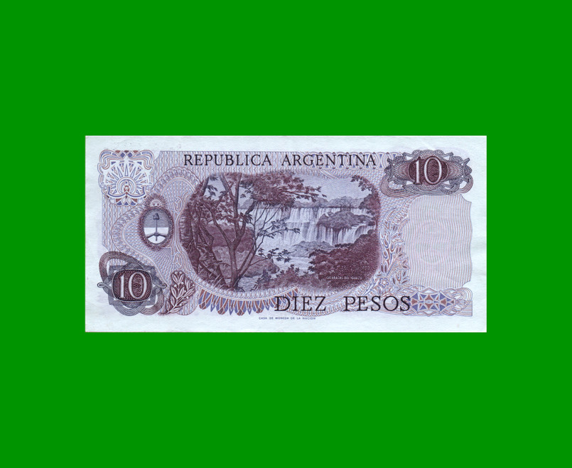 PESOS LEY 18.188 $10,00, BOT 2359, AÑO 1976, ESTADO EXCELENTE .- - Imagen 2