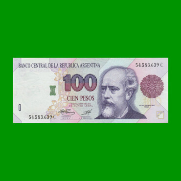 PESOS CONVERTIBLES 1er DISEÑO $100,00, BOT 3082 AÑO 1996, ESTADO SIN CIRCULAR.-
