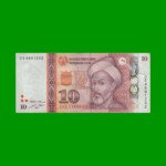 BILLETE DE TAJIKISTAN 10 SOMONI, PICK 24, AÑO 2021, ESTADO MUY BUENO.-